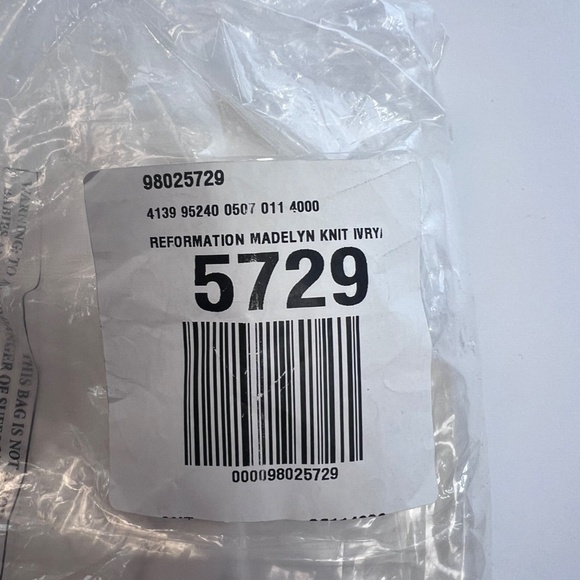 REFORMATION MADELYN KNIT TOP NEW XS - Picture 5 of 10